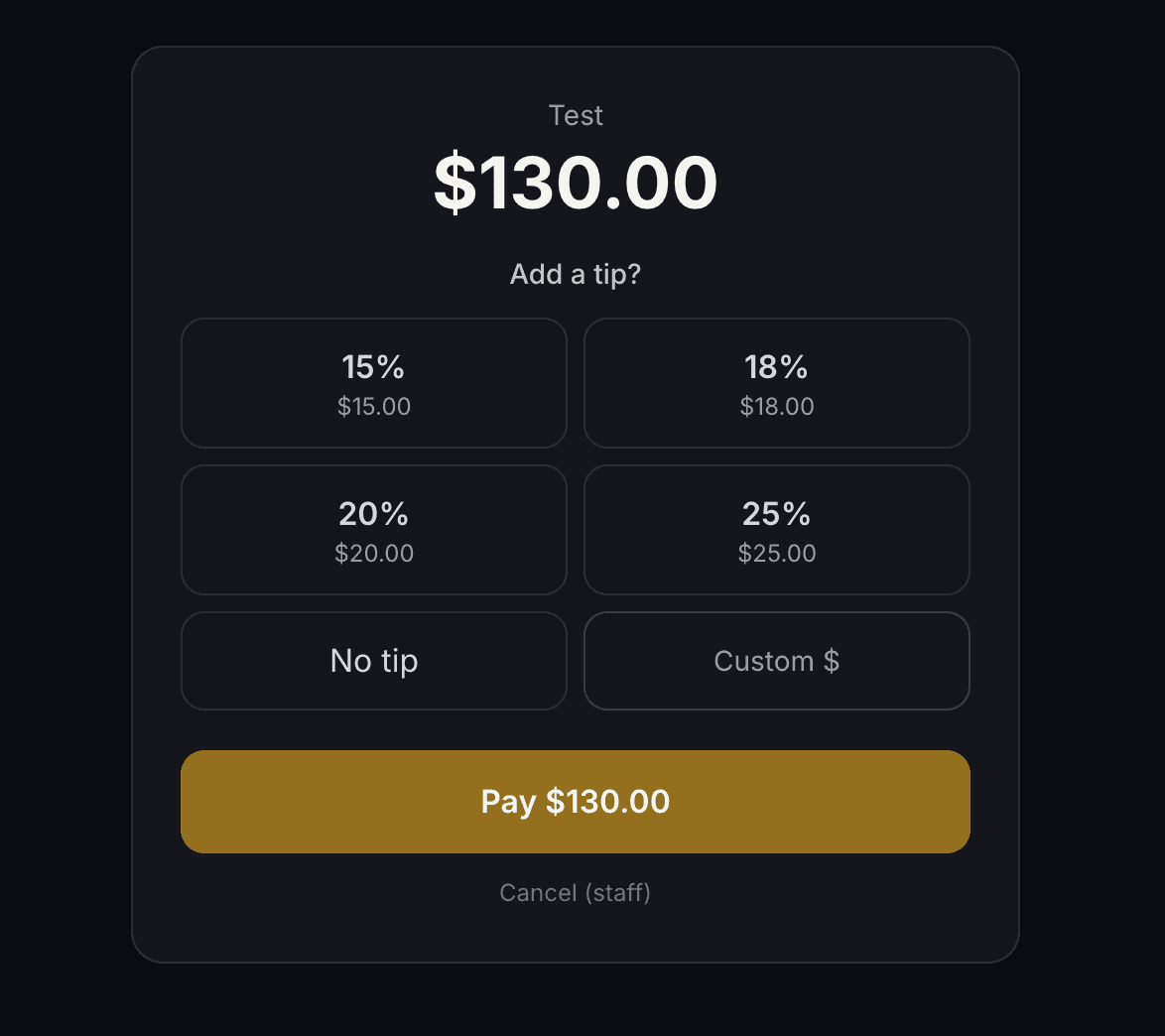 Tip selection